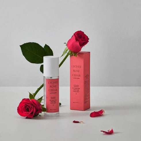 デタングリングパフュームヘアミスト 80mlーライチ、ローズ、シダー