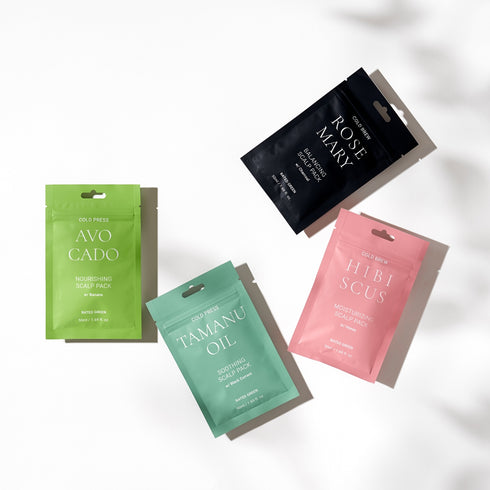 スカルプパック4種セット(アボカド、タマヌ、ハイビスカス、ローズマリー) 50ml×4