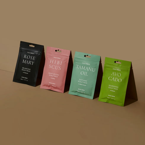 スカルプパック4種セット(アボカド、タマヌ、ハイビスカス、ローズマリー) 50ml×4