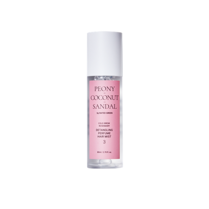 デタングリングパフュームヘアミスト 80mlーピオニー、ココナッツ、サンダル